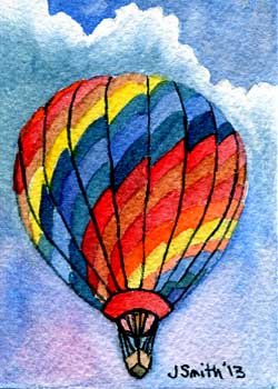 "Up, Up & Away" by Judi Smith, Fitchburg WI - Watercolor - SOLD